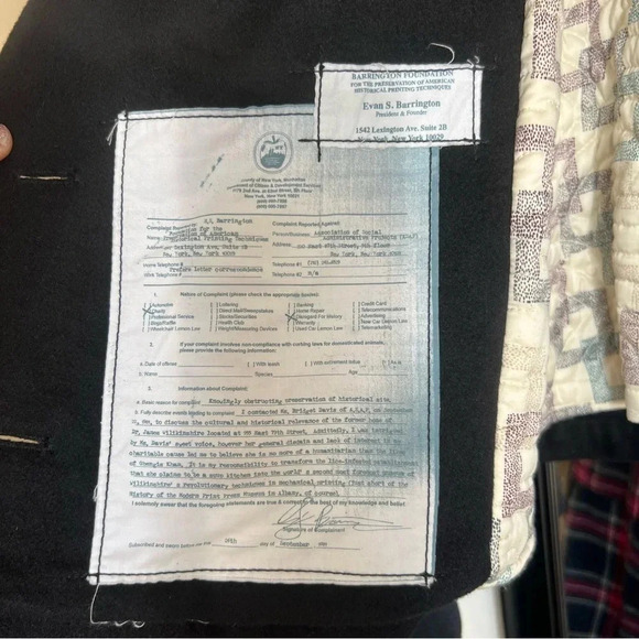 Travota Wool Blend Embroidered Black Waist Jacket With Quilted Lining Size MED - Picture 9 of 13